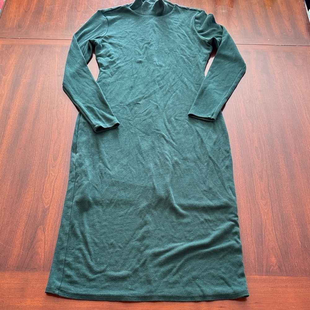 Marine Layer Woman’s Lexi Rib Turtleneck Mid Long Sleeve Dress - Picture 4 of 15